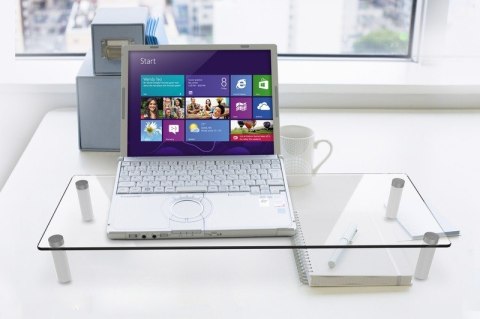 Szklana podstawa dla monitora, powierzchnia robocza: 56x21cm, max. obciążenie: 20kg Digitus