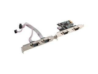 Karta PCI Express - COM 9Pin x4 + Śledzie Low Profile Lanberg