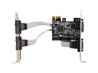 Karta PCI Express - COM 9Pin x4 + Śledzie Low Profile Lanberg