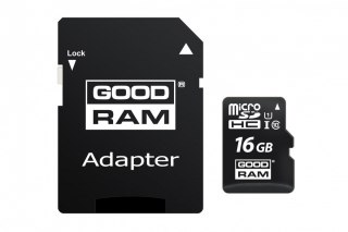 Karta microSDHC 16GB CL10 + adapter GOODRAM