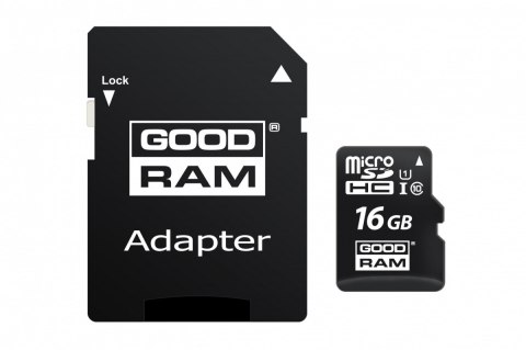 Karta microSDHC 16GB CL10 + adapter GOODRAM