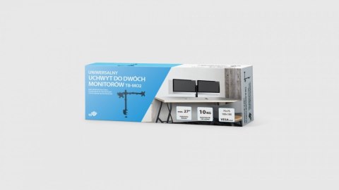 Uchwyt TB-MO2 do dwóch monitorów dwuramienny do 27 cali 10kg VESA 100 TB