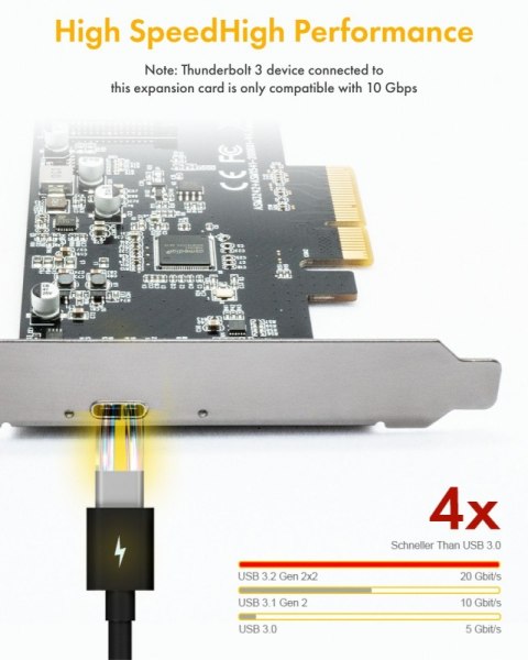 IB-PCI1901-C32 Karta PCIe, TYPE-C USB 3.2 (Gen 2x2) IcyBox