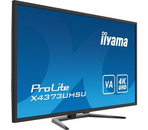 Monitor wielkoformatowy 43 cale X4373UHSU-B1 4K, VA, 2xHDMI, DP, mDP, 3ms, 2x7W, USBx4 IIYAMA