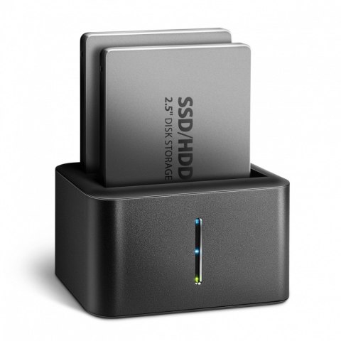 ADSA-D25 MINI stacja dokująca USB 3.2 Gen 1 - 2x SATA 6G 2.5" SSD/HDD CLONE AXAGON