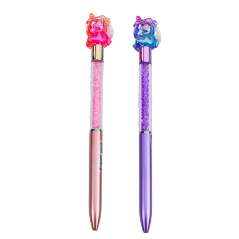 Długopis Żelowy Z Figurką Jednorożca Kolorowy Czarny Tusz Mix LEAN