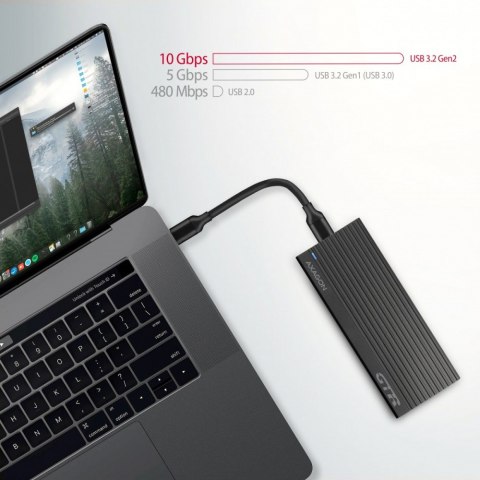 EEM2-GTR Obudowa zewnętrzna aluminiowa, USB-C 3.2 GEN 2 M.2 NVMe SSD AXAGON