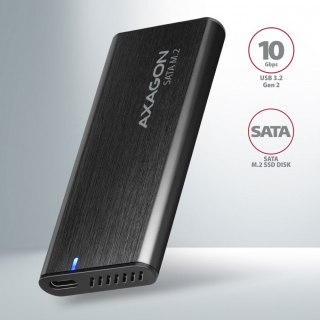 EEM2-SBC Obudowa zewnętrzna aluminiowa bezśrubowa USB-C 3.2 GEN 2 M.2 SATA SSD AXAGON
