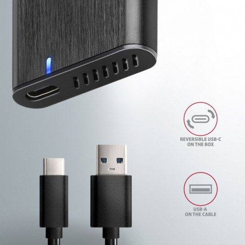 EEM2-SBC Obudowa zewnętrzna aluminiowa bezśrubowa USB-C 3.2 GEN 2 M.2 SATA SSD AXAGON