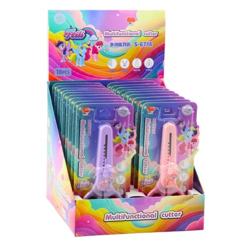 Nożyczki Dziecięce Z Osłonką Ozdobny Konik Mix 14cm LEAN