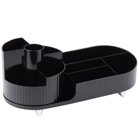 Organizer Wielofunkcyjny Na Kosmetyki Biurko Obrotowy Pojemny Czarny LEAN