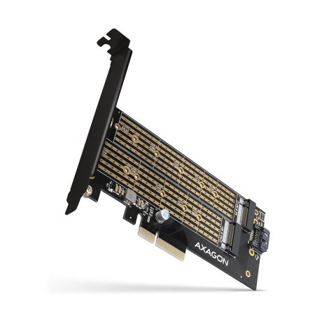 PCEM2-D Adapter wewnętrzny PCIe x4, 1x M.2 NVMe M-key + 1x SATA B-key slot, SP & LP AXAGON