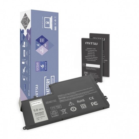 Bateria do Dell Inspiron 15 (5542), 14 (5445) 7600 mAh (58 Wh) 7.4 - 7.6 Volt Mitsu