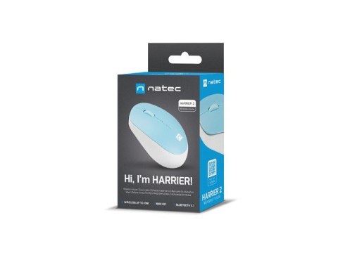 Mysz bezprzewodowa Harrier 2 Bluetooth 5.1 biało-niebieska Natec