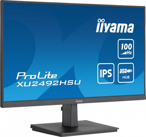 Monitor 23.8 cala XU2492HSU-B6 IPS,FHD,HDMI,DP,100Hz,4xUSB3.2,SLIM,2x2W IIYAMA