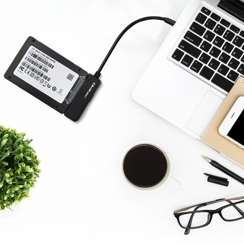 Adapter SATA | Przejściówka na dysk SSD HDD 2.5" | USB-C | Super speed 5Gb/s | 2TB Qoltec