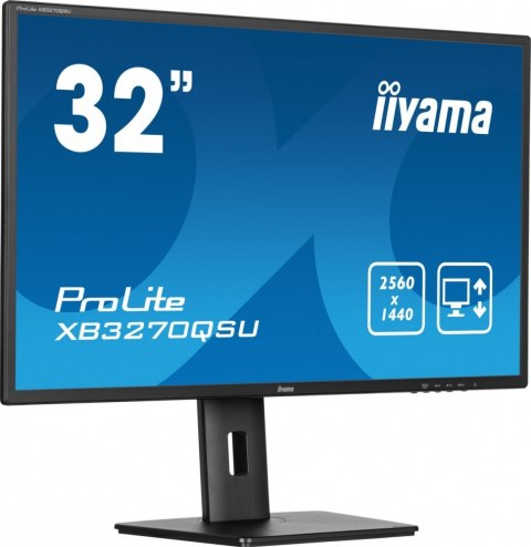 Monitor 32 cale XB3270QSU-B1 IPS,WQHD,HDMI,DP,100Hz,250cd,3ms,2x2W, 3xUSB(3.2),FlickerFree,VESA,HAS(150mm) IIYAMA