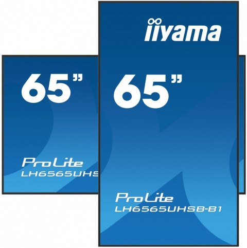 *IIYAMA 65'LH6565UHSB-B1, 24/7,IPS,ANDROID.11,4K,800cd, iiSignage2, SDM, 2x HDMI, DP, 2x USB,2x 10W, RJ45, WiFi, 4/32GB, PIO IIYAMA