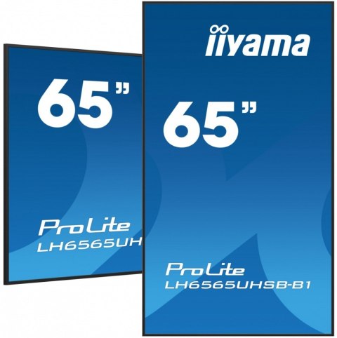 *IIYAMA 65'LH6565UHSB-B1, 24/7,IPS,ANDROID.11,4K,800cd, iiSignage2, SDM, 2x HDMI, DP, 2x USB,2x 10W, RJ45, WiFi, 4/32GB, PIO IIYAMA