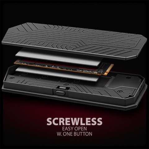 EEM2-GAM Obudowa zewnętrzna aluminiowa USB-C 3.2 Gen 2 M.2 NVMe/SATA SSD Gaming AXAGON