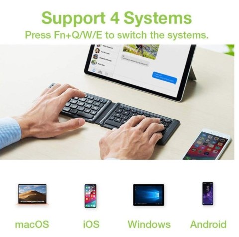 Klawiatura bezprzewodowa BT 3.0 składana Techly