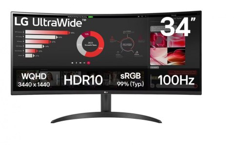 Monitor 34WR50QK-B 34 cale VA LG Electronics