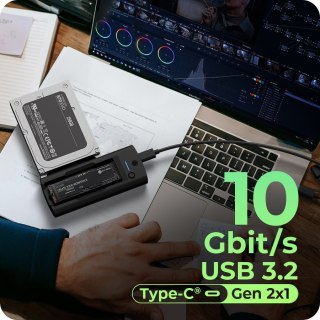 Stacja dokująca IB-180MS-C31 SSD Docking 1x 2,5"/3,5" & 1x M.2 PCIe NVMena USB 3.2 Gen 2 10 Gbit/s IcyBox