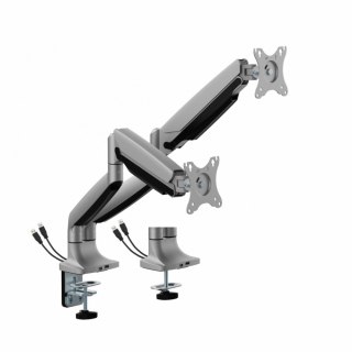 Uchwyt biurkowy gazowy do 2 monitorów LED/LCD 17-35" L-36HD 1-15KG 1xUSB-A 1xUSB-C 3.0 Heavy Duty ART