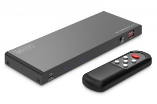 Przełącznik / Switch HDMI 4x1, 8K/60Hz (4:4:4) z HDR, 48 Gbps, HDCP 2.3, Toslink / Stereo, EDID Digitus