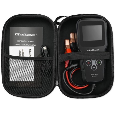 Cyfrowy tester akumulatora 3w1 z LCD | 6V | 12V | 24V | 30Ah- 200Ah Qoltec