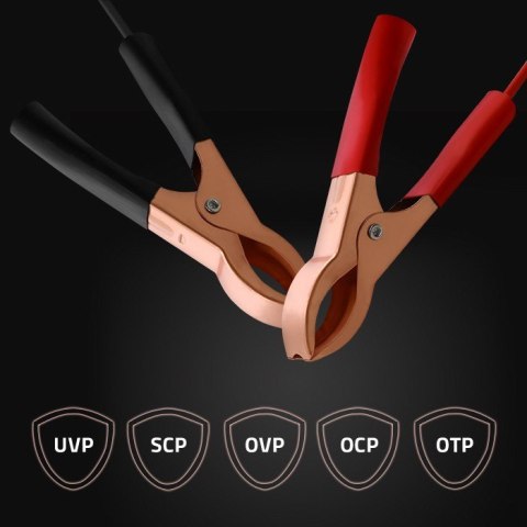 Inteligentna mikroprocesorowa ładowarka 12V | 2A | Prostownik z funkcją regeneracji ogniw do akumulatora AGM GEL | LCD Qoltec