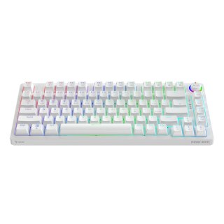 Klawiatura mechaniczna bezprzewodowa PHENIX WHITE Gateron Yellow, ABS Savio