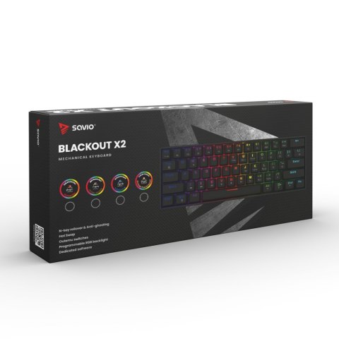Klawiatura mechaniczna BLACKOUT X2 OUTEMU Peach Silent, Hot Swap Savio