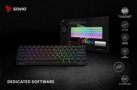 Klawiatura mechaniczna BLACKOUT X2 OUTEMU Peach Silent, Hot Swap Savio