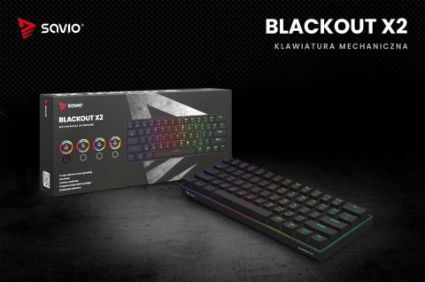 Klawiatura mechaniczna BLACKOUT X2 OUTEMU Red, Hot Swap Savio