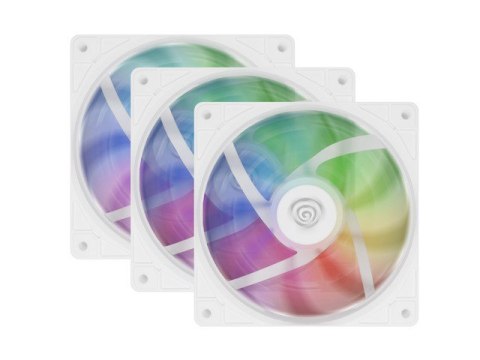 Zestaw 3 wentylatorów Genesis OXAL 120 ARGB biały Natec