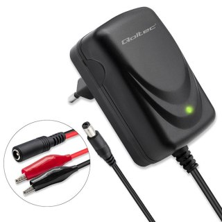 Automatyczna ładowarka do akumulatora AGM GEL STD 6V | 1A | Prostownik z sygnalizatorem LED Qoltec