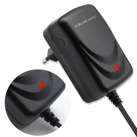 Automatyczna ładowarka do akumulatora AGM GEL STD 6V | 1A | Prostownik z sygnalizatorem LED Qoltec