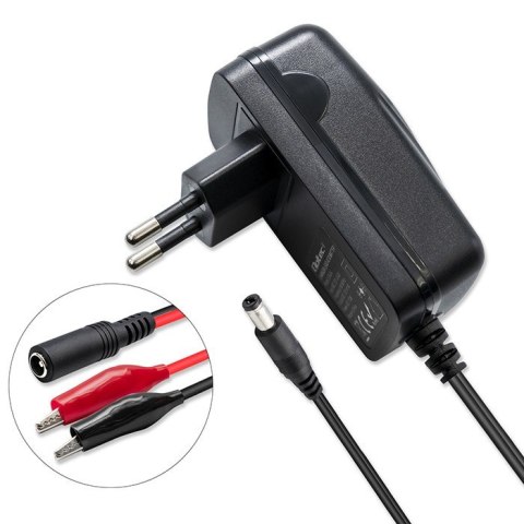 Automatyczna ładowarka do akumulatora AGM GEL STD 6V | 1A | Prostownik z sygnalizatorem LED Qoltec