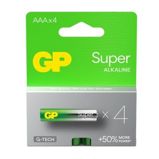 Baterie alkaliczne LR03/AAA GP SUPER 4szt. (G-TECH) GP Battery