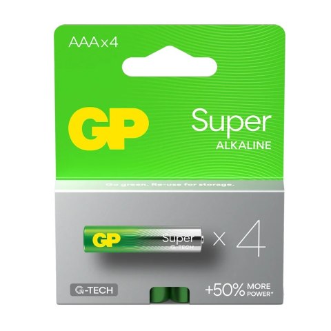 Baterie alkaliczne LR03/AAA GP SUPER 4szt. (G-TECH) GP Battery