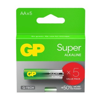 Baterie alkaliczne LR6/AA GP SUPER 5szt. (G-TECH) GP Battery