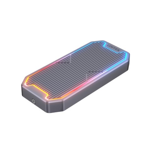 Obudowa dysku SSD M.2 NVMe/SATA 10Gbps, RGB; S1210B Unitek