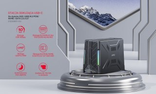 Stacja klonująca dyski 4x M.2 SSD, USB 4; S1243BGY01-EU Unitek