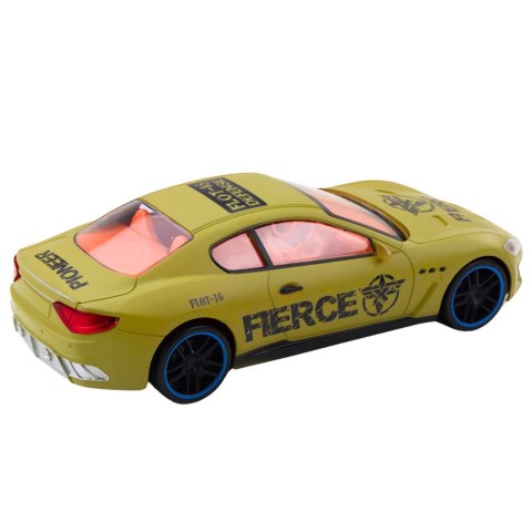 Samochód Sportowy Wyścigowy Napęd Na Tył Piaskowy Khaki LEAN Toys