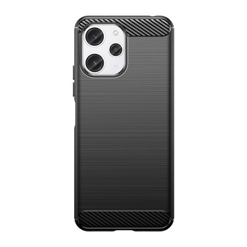 Elastyczne etui pokrowiec wzór karbon do Xiaomi Redmi 12 Carbon Case czarne HURTEL