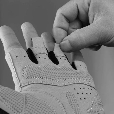 Rękawiczki rowerowe bez palców szybkie sciąganie rozmiar M szare ROCKBROS