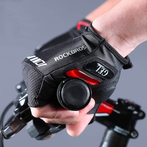 Rękawiczki rowerowe z wkładkami żelowymi rozmiar L czarne ROCKBROS