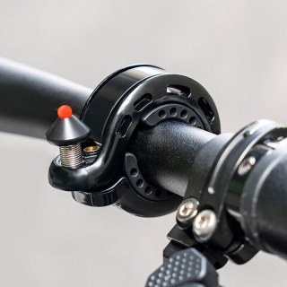 Dzwonek rowerowy w kształcie litery Q 100db - czarny ROCKBROS
