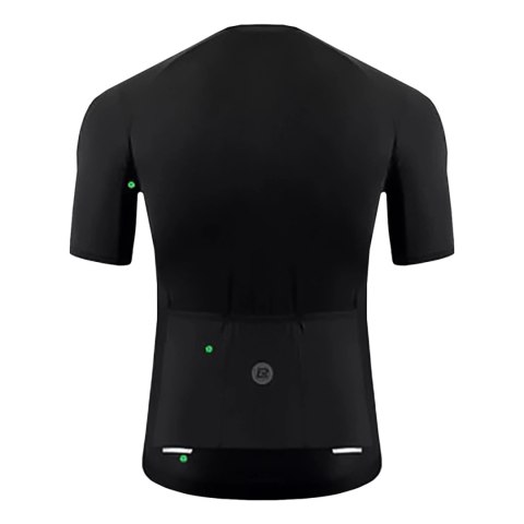 Koszulka rowerowa rozpinana z krótkim rękawem XXL - czarna ROCKBROS